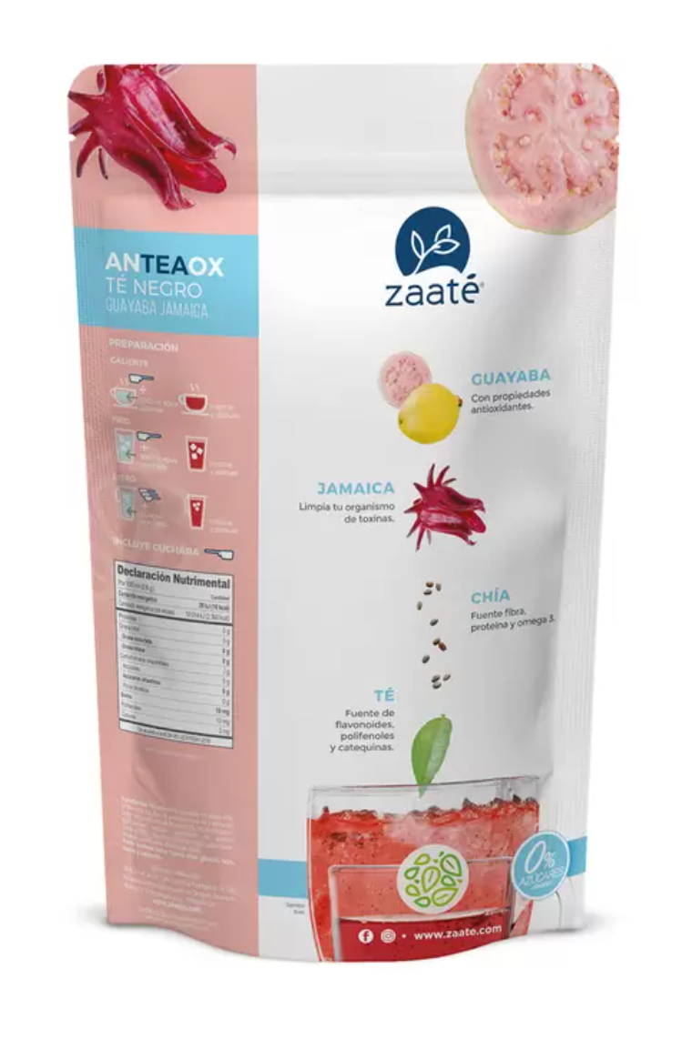 Zaaté Té Negro Guayaba Jamaica 0 Azúcar 700 gr - .