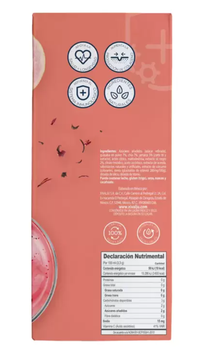 Zaaté Inmuno Tea Té Negro Guayaba Jamaica con Vitamina C y Acerola 1 kg - .