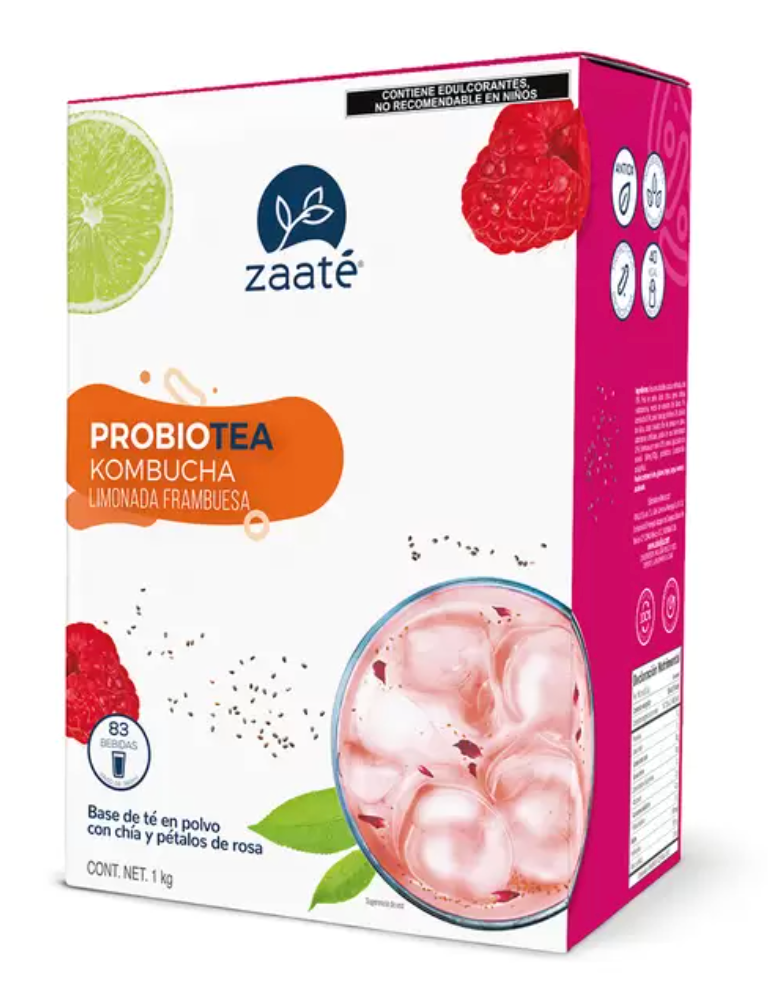 Zaaté Té Blanco Kombucha Limonada Frambuesa Chía 1 kg - KOZ