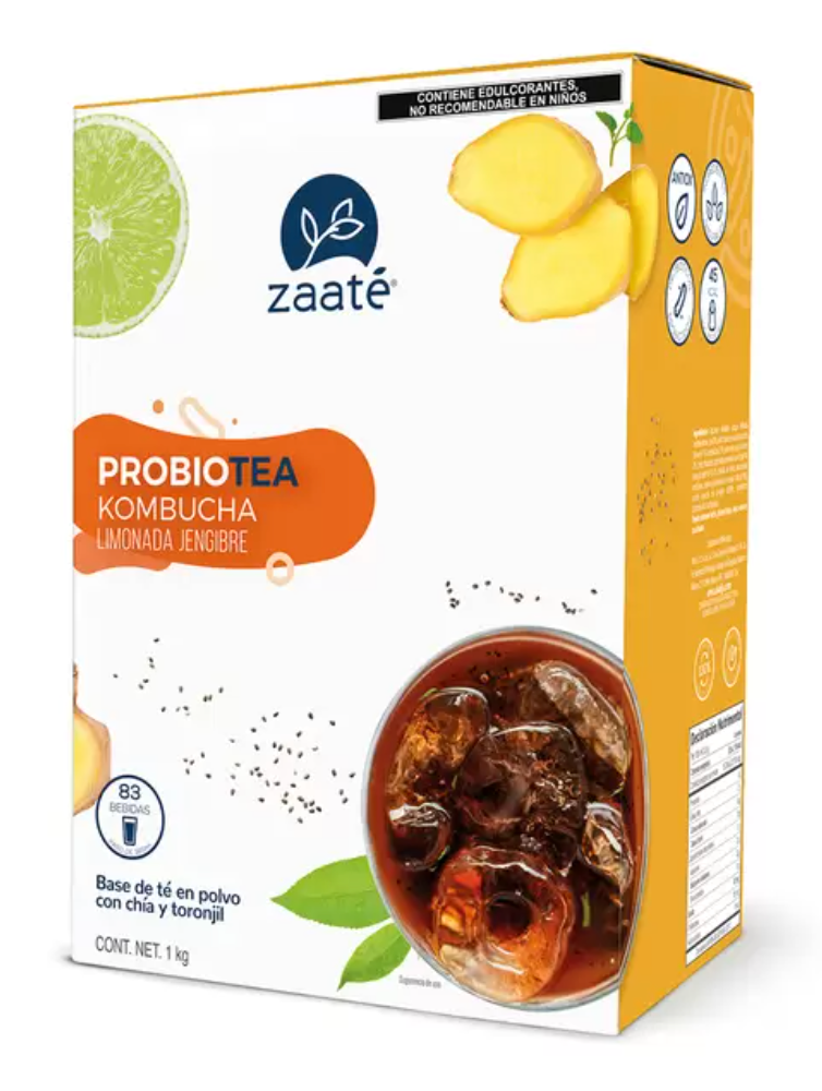 Zaaté Kombucha Té Verde Tisana Limonada Jengibre Chía 1 kg - .