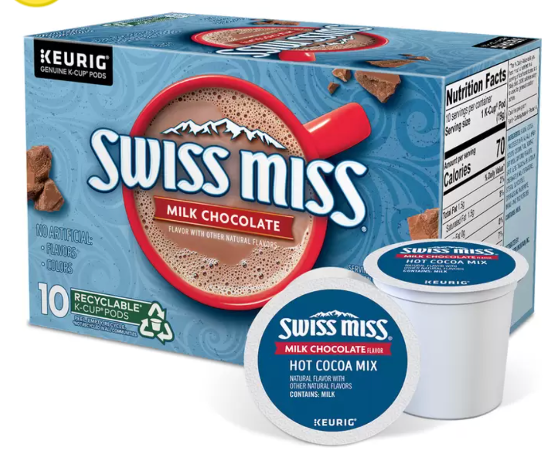 Keurig, Chocolate Swiss Miss, 60 cápsulas K-Cup - KOZ