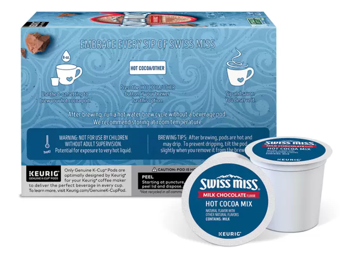 Keurig, Chocolate Swiss Miss, 60 cápsulas K-Cup - KOZ