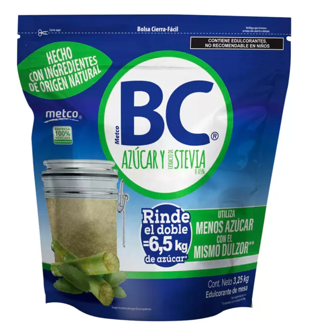 BC Azúcar y Extracto de Stevia 3.25 kg - .