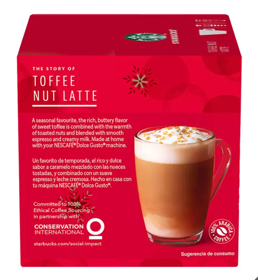 Nescafé Dolce Gusto Starbucks Toffee Nut Latte, 48 cápsulas - .