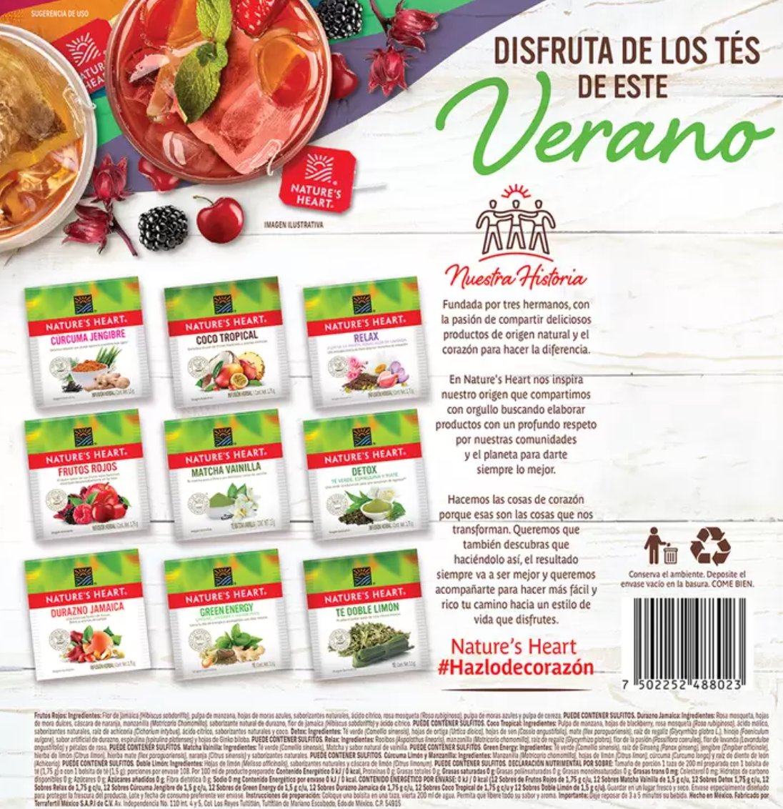 Nature's Heart Cajilla de Tés de Verano 108 piezas - .