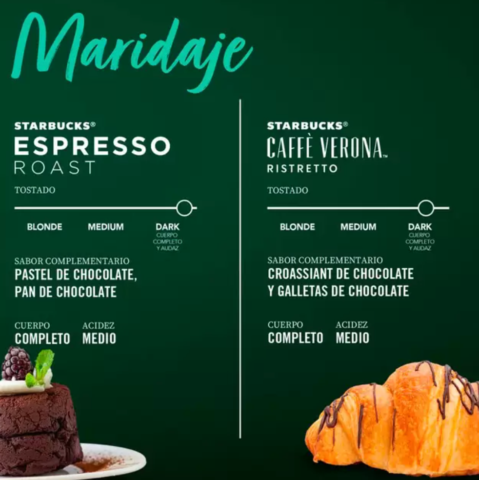 Starbucks Cápsulas Nespresso, Café Espresso Roast y Verona 40 cápsulas - KOZ