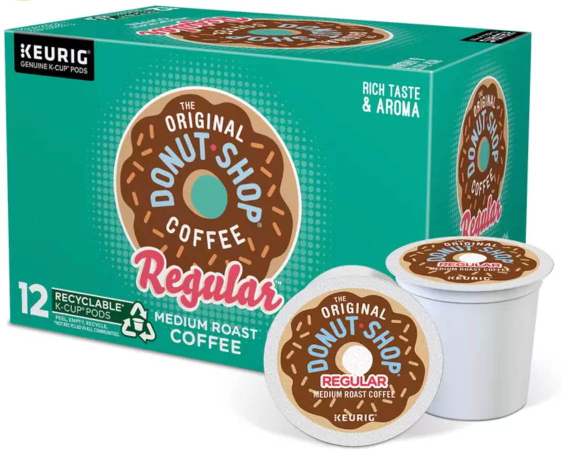 Keurig, Donut Shop Regular Medium Roast, 72 cápsulas K-Cup - KOZ