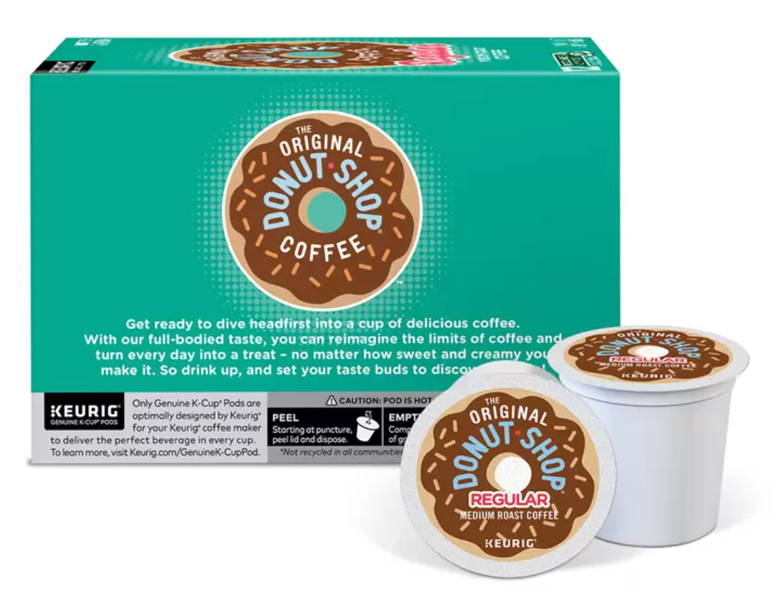 Keurig, Donut Shop Regular Medium Roast, 72 cápsulas K-Cup - KOZ