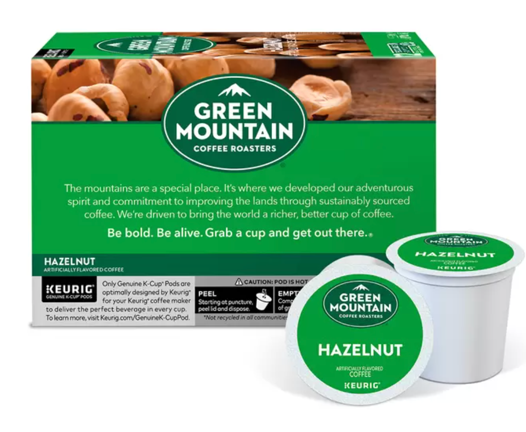 Keurig, Green Mountain Coffee Roasters Hazelnut, 72 cápsulas K-Cup - .