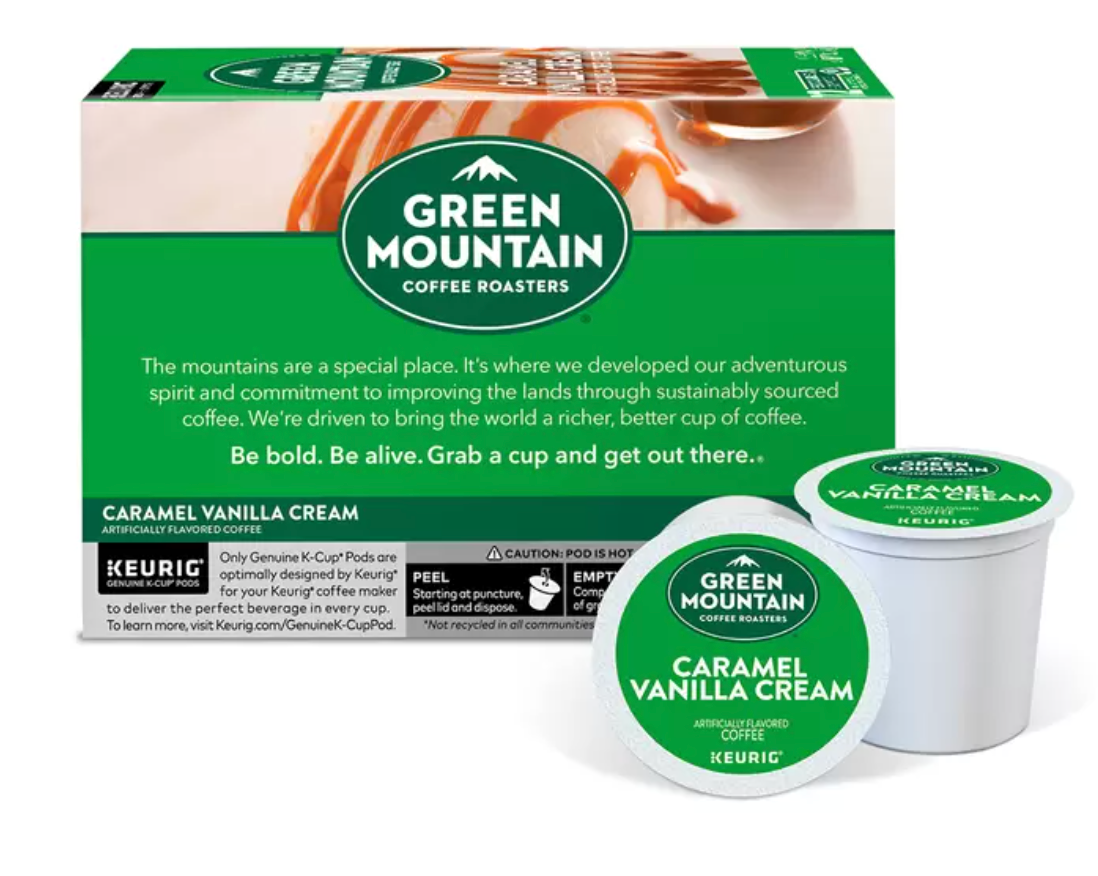Keurig, Green Mountain Coffee Roasters Caramel Vainilla Cream, 72 cápsulas K-Cup - .
