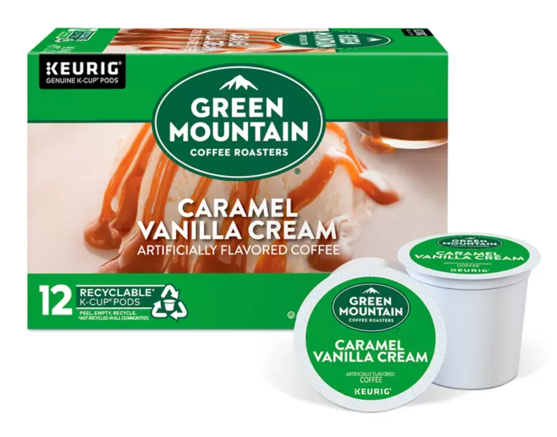 Keurig, Green Mountain Coffee Roasters Caramel Vainilla Cream, 72 cápsulas K-Cup - KOZ