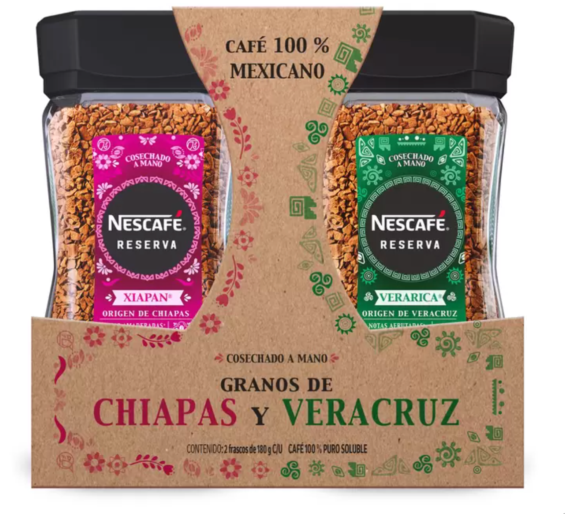 Nescafé Café Soluble Reserva Mexicana 2 pzas de 180grs - .