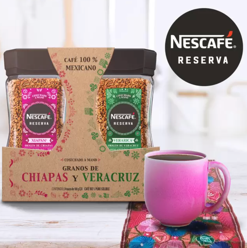 Nescafé Café Soluble Reserva Mexicana 2 pzas de 180grs - .