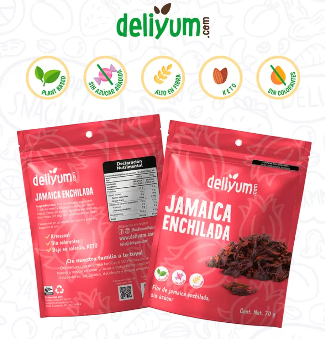 Deliyum.com Jamaica Enchilada Deshidratada 5 pzas de 70grs - KOZ