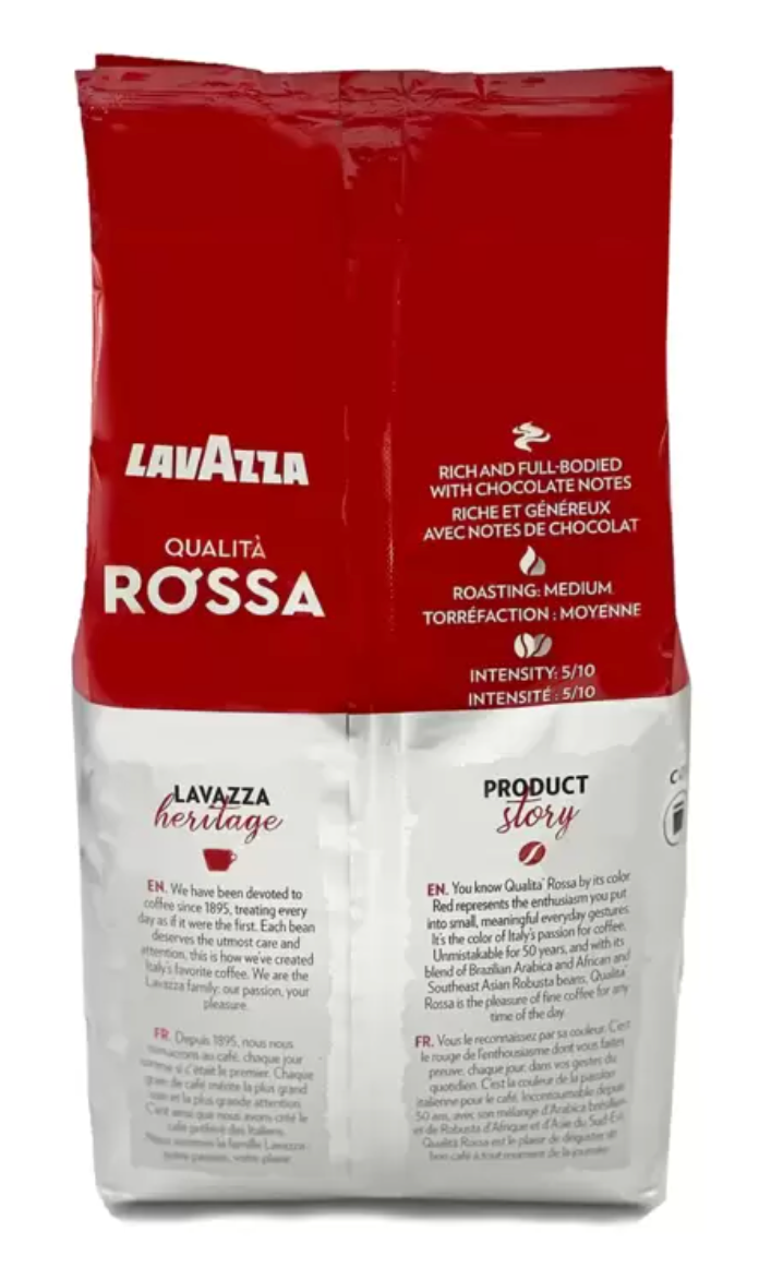 Lavazza Café Qualita Rossa Grano Entero 1 kg - .