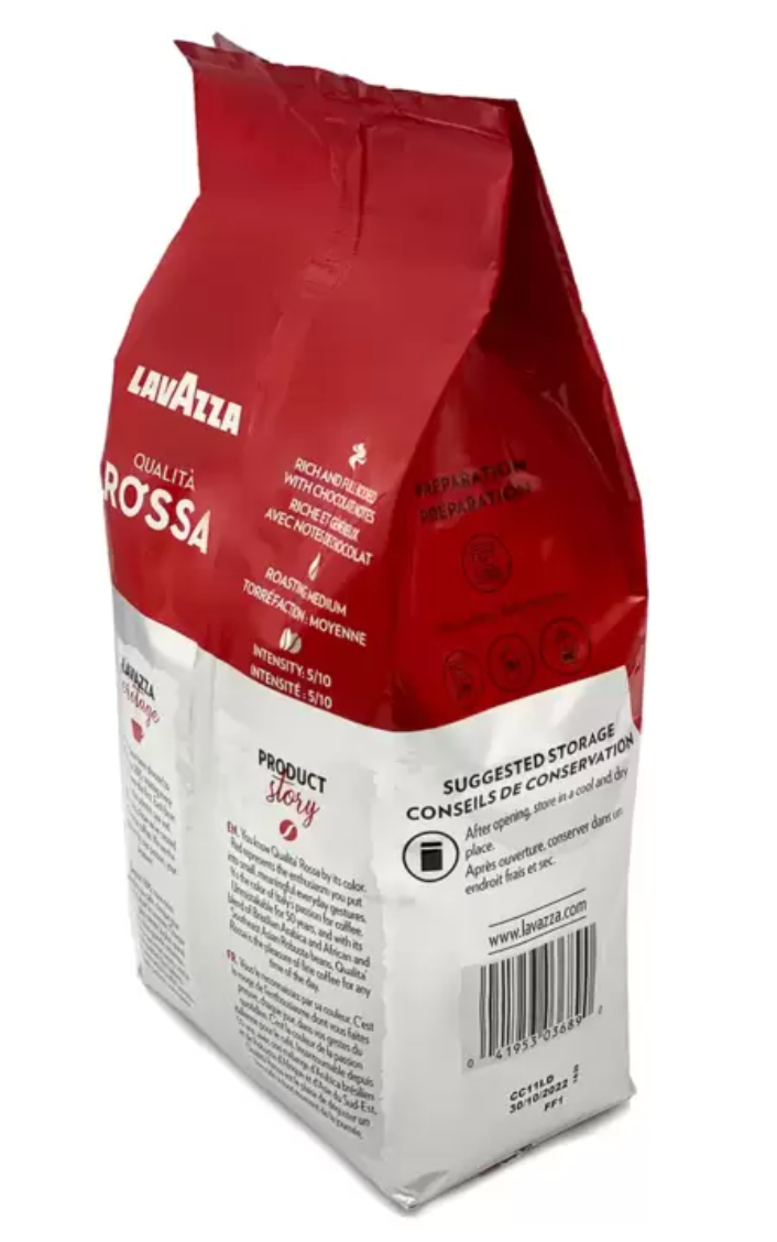 Lavazza Café Qualita Rossa Grano Entero 1 kg - .