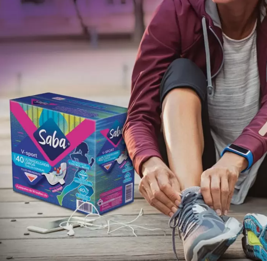 Saba V-Sport Toallas Femeninas Ultradelgadas 40 piezas - KOZ
