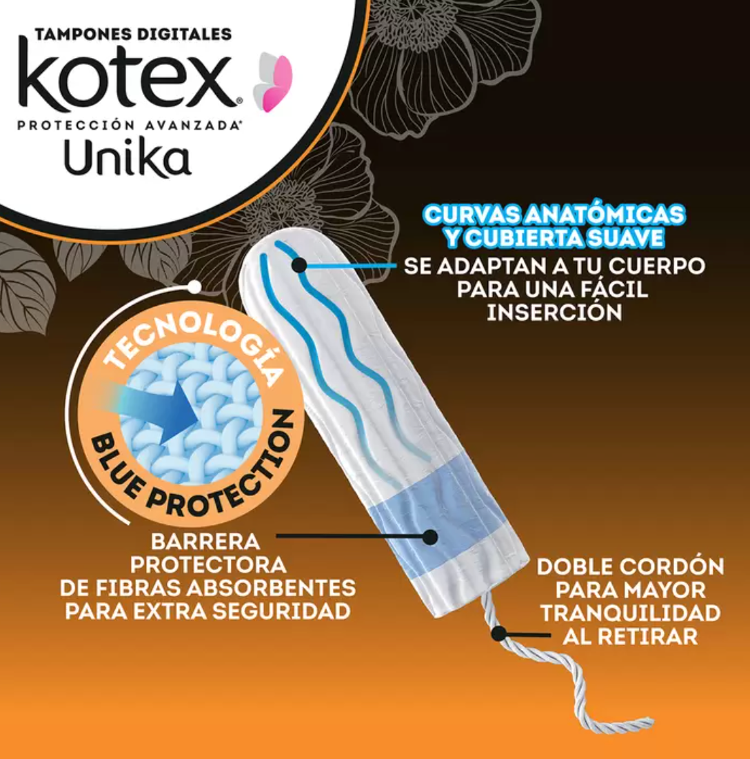 Kotex Tampones Digitales para Flujo Súper Abundante 108 piezas - KOZ