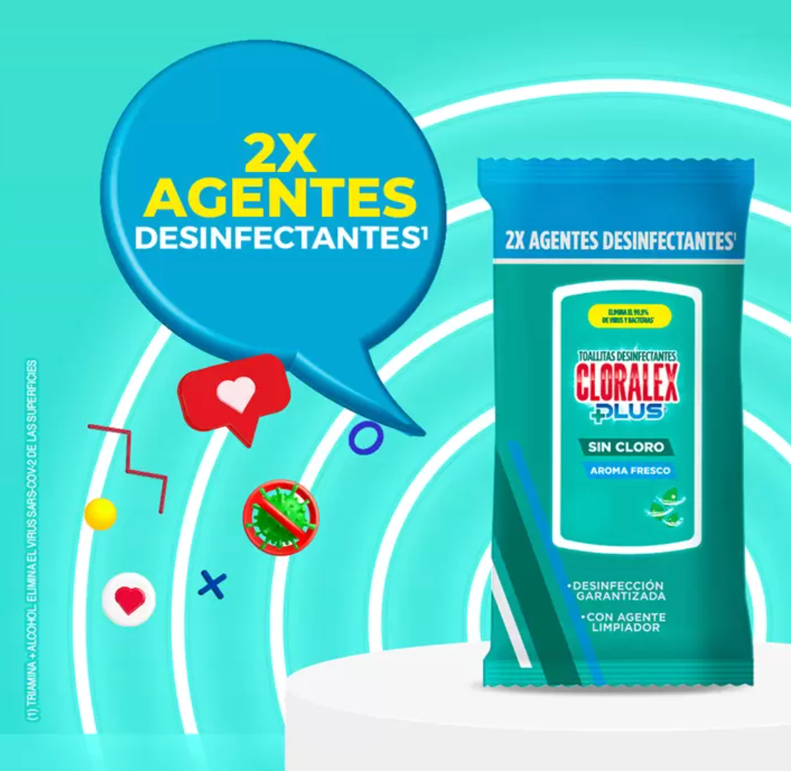 Cloralex Toallitas Desinfectantes sin Cloro 252 piezas - KOZ