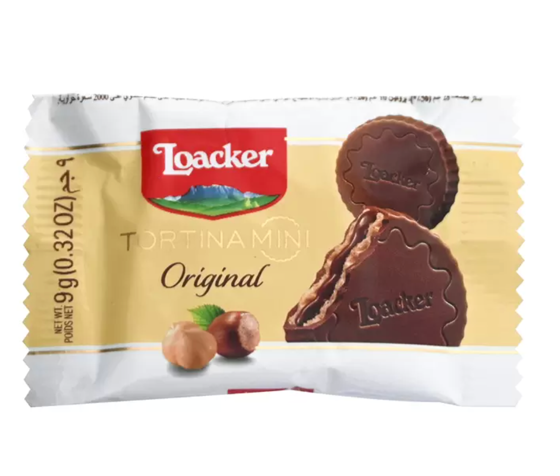 Loacker Tortina Mini Galletas Cubiertas de Chocolate 378 grs - KOZ