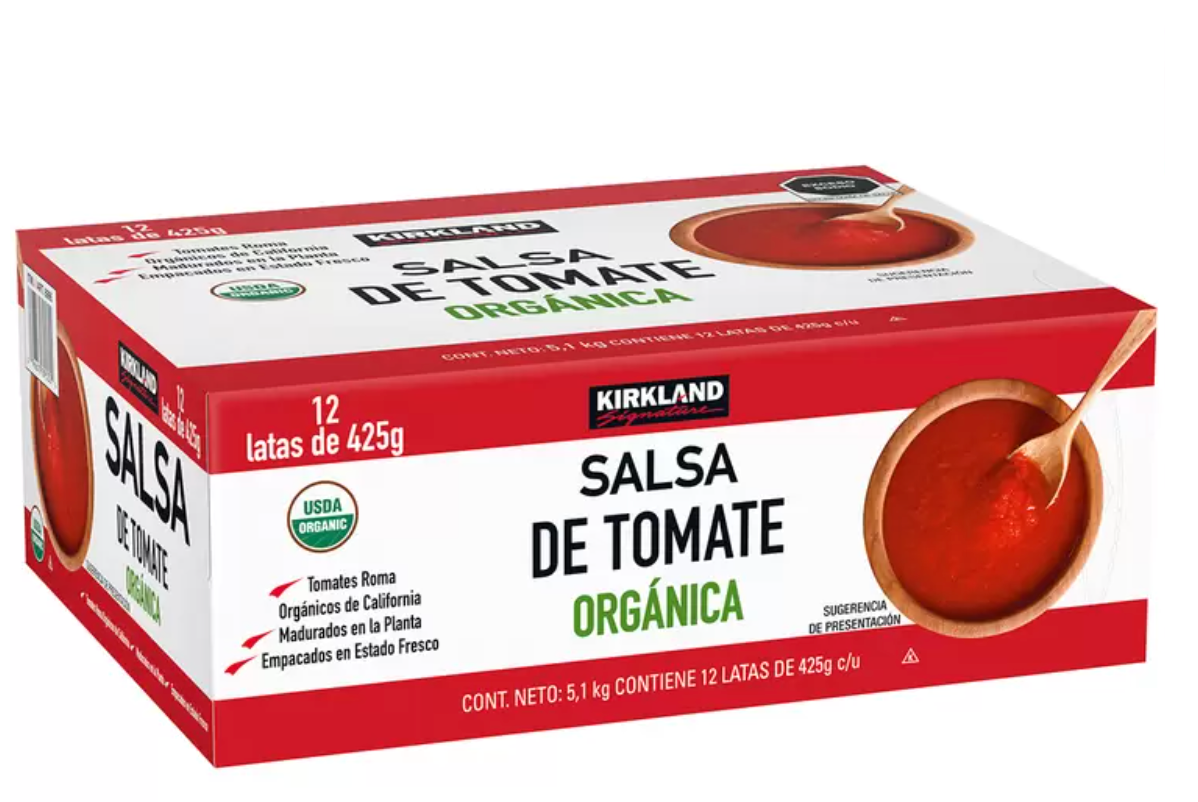 Kirkland Signature Salsa de Tomate Orgánica 12 piezas de 425 grs - .