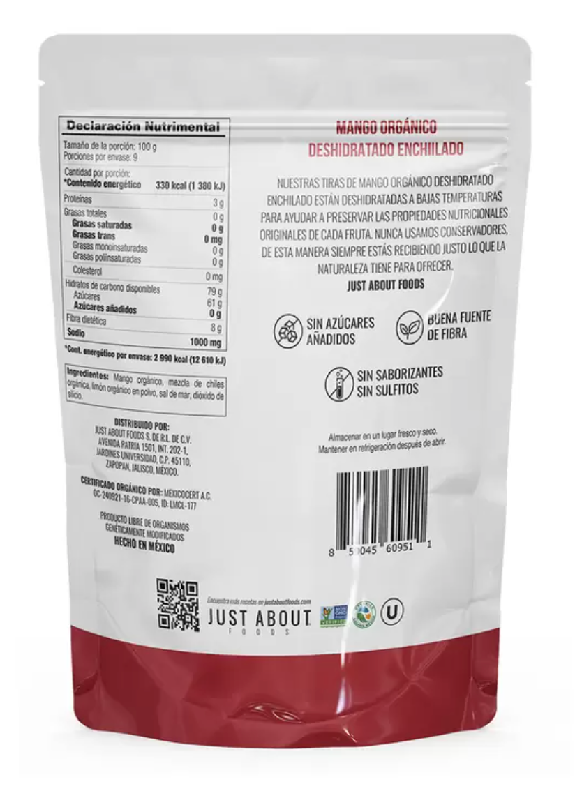 Just About Foods Mango Deshidratado Enchilado 907 gr - .