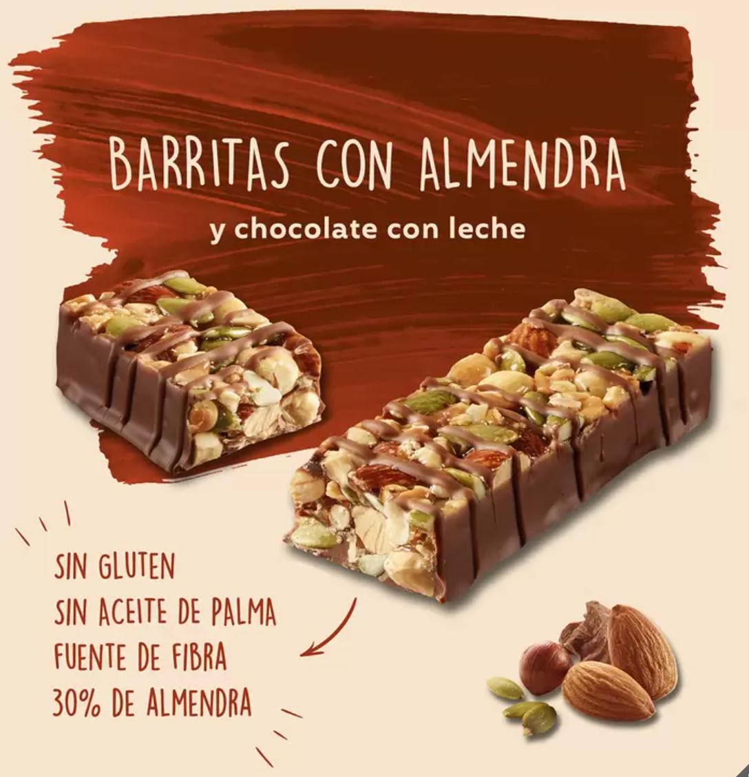El Almendro Barras con Almendras y Chocolate 500 grs - KOZ