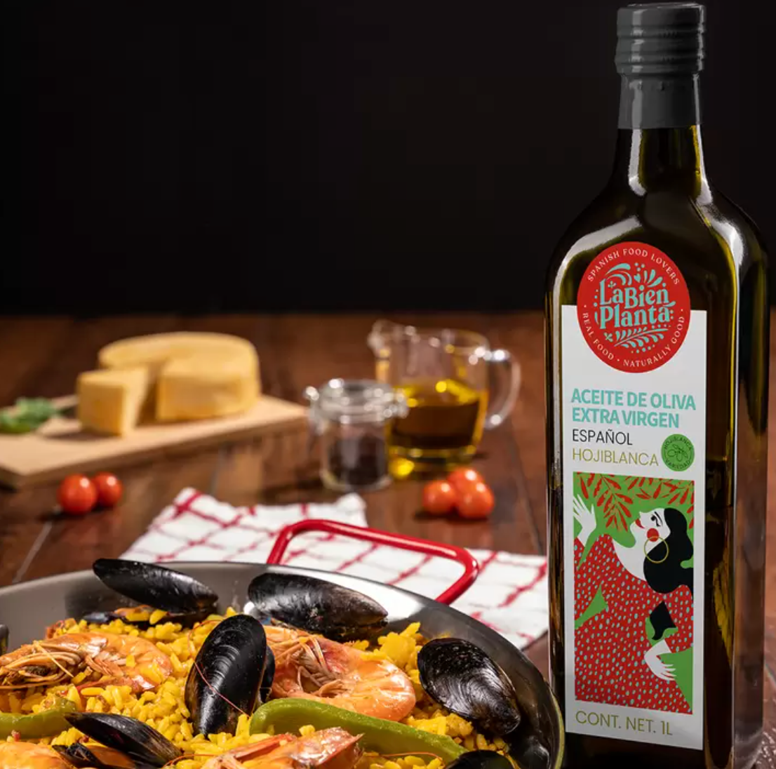 La Bien Planta Hojiblanca Aceite de Oliva Extra Virgen Español 1 L - .