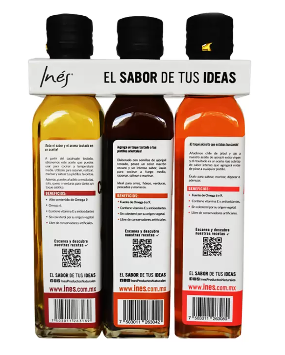 Inés Aceites Surtidos 3 piezas de 250 ml - KOZ