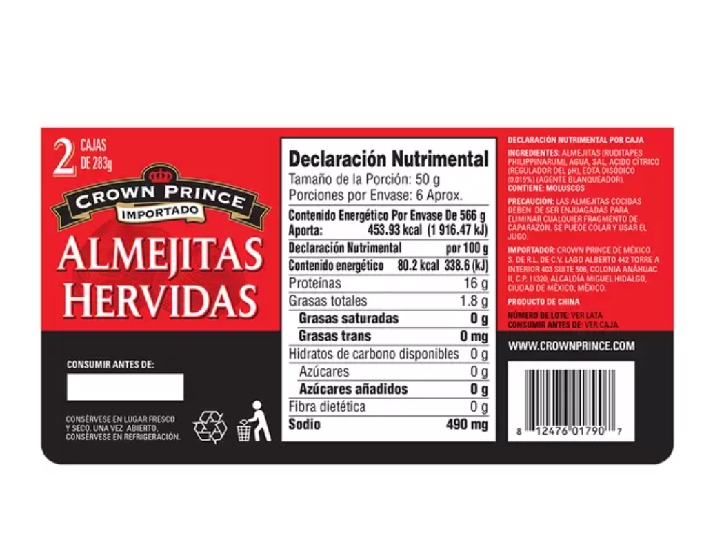 Crown Prince Almejitas 785 gr - KOZ