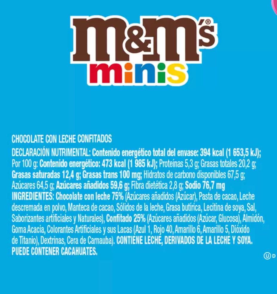 M&M's Minis Chocolates con Leche Confitados 446 grs - KOZ