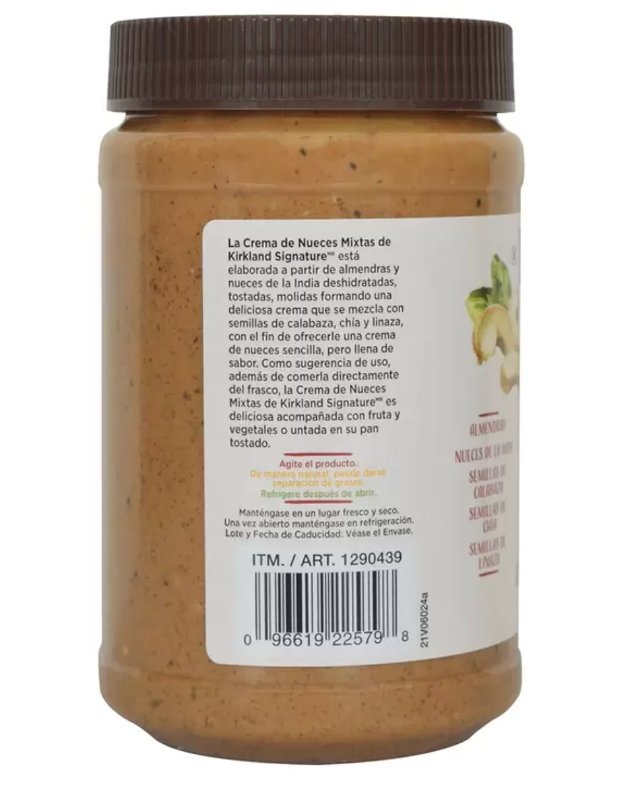 Kirkland Signature Crema de Nueces Mixtas con Semillas 765 grs - KOZ