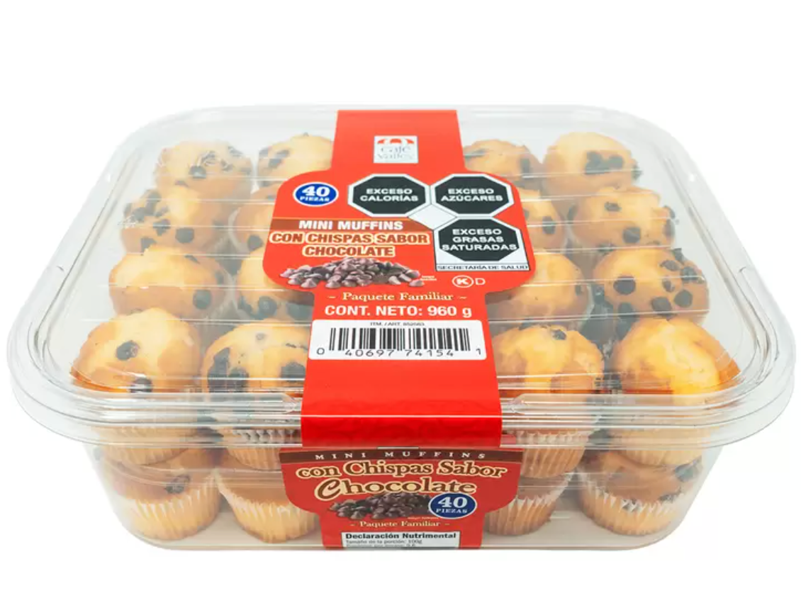 Café Valley Bakery Mini Muffins con Chispas Sabor Chocolate 960 grs - KOZ