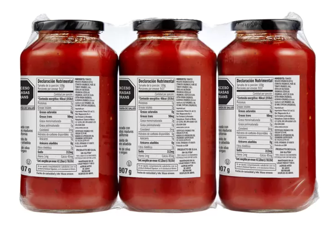 Kirkland Signature Salsa Marinara Orgánica 3 piezas de 907 grs- KOZ