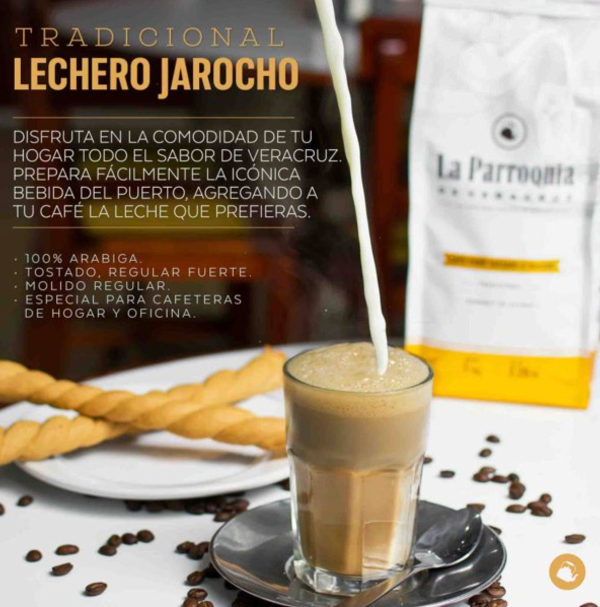 Café Molido La Parroquia de Veracruz Gourmet Puro 1 kg - .