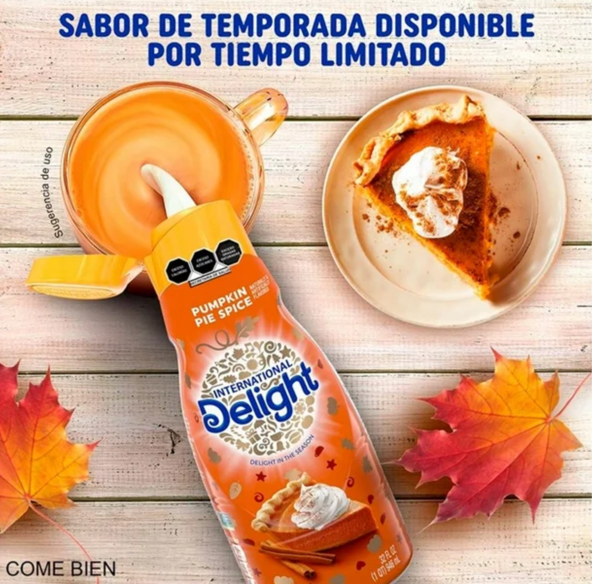 Sustituto de crema Delight Sabor Pumpkin Spice 946 ml -.