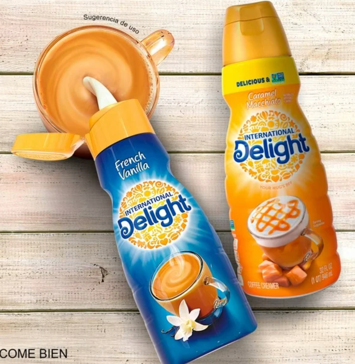 Sustituto de Crema Delight Sabor Caramel Macchiato 946 ml -.