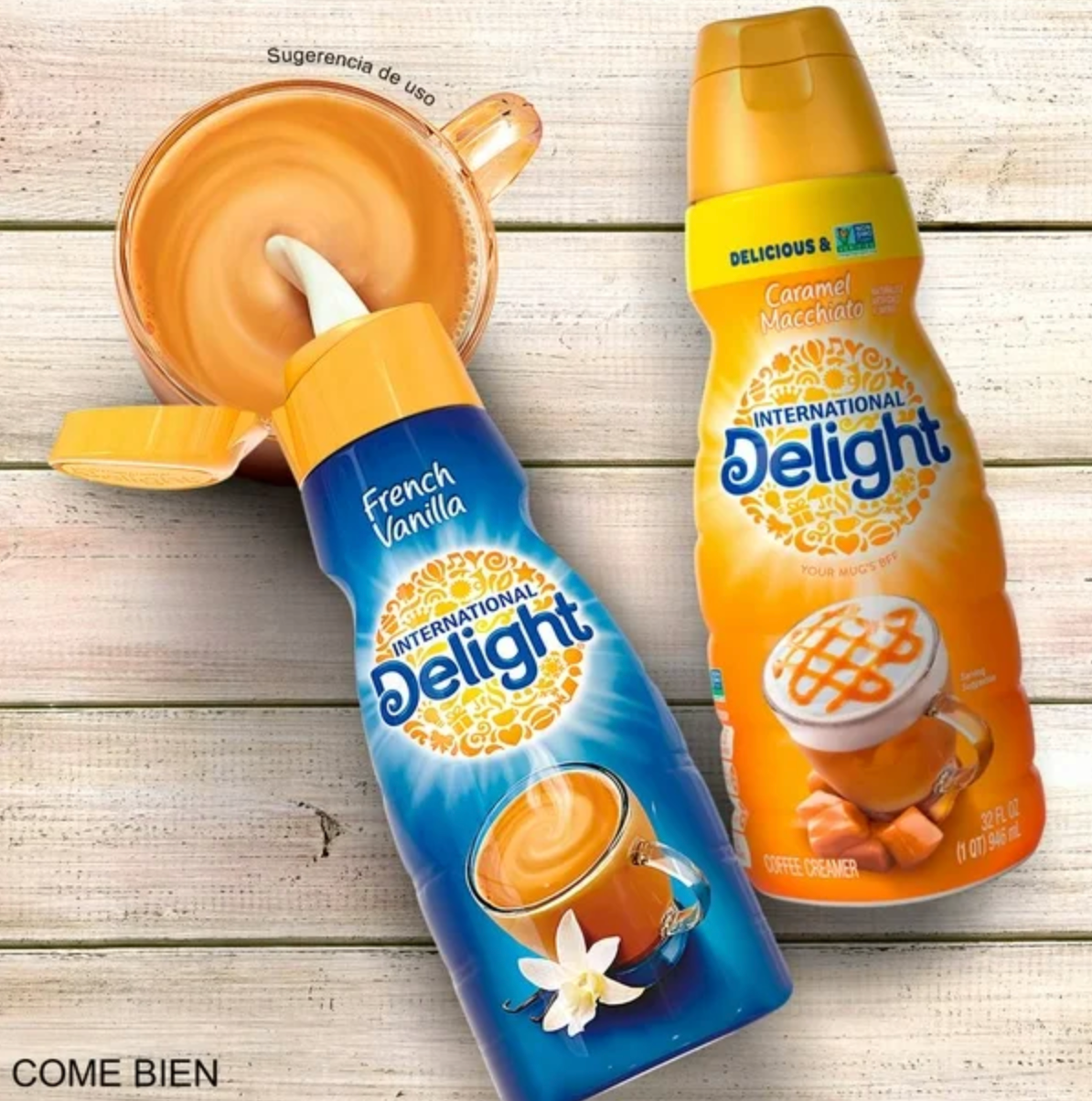 Sustituto de crema Delight Sabor Vainilla 946 ml - .