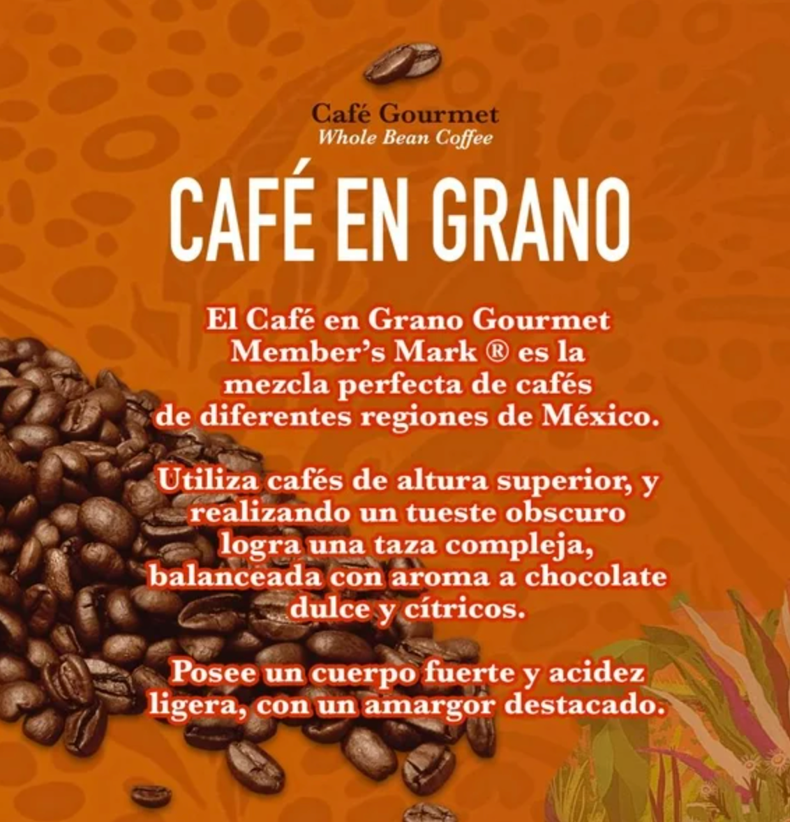 Café de Grano Member's Mark 1 kg