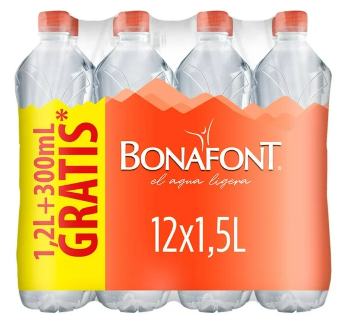 Agua Natural BONAFONT 12 pzas de 1.5 l - .
