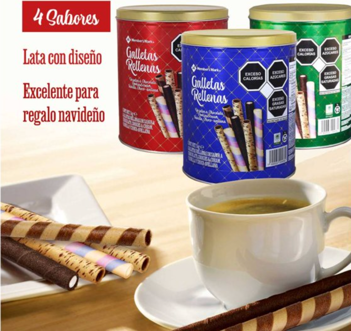 Galletas Rellenas Member's Mark Mix de Wafers 1 Kg - .