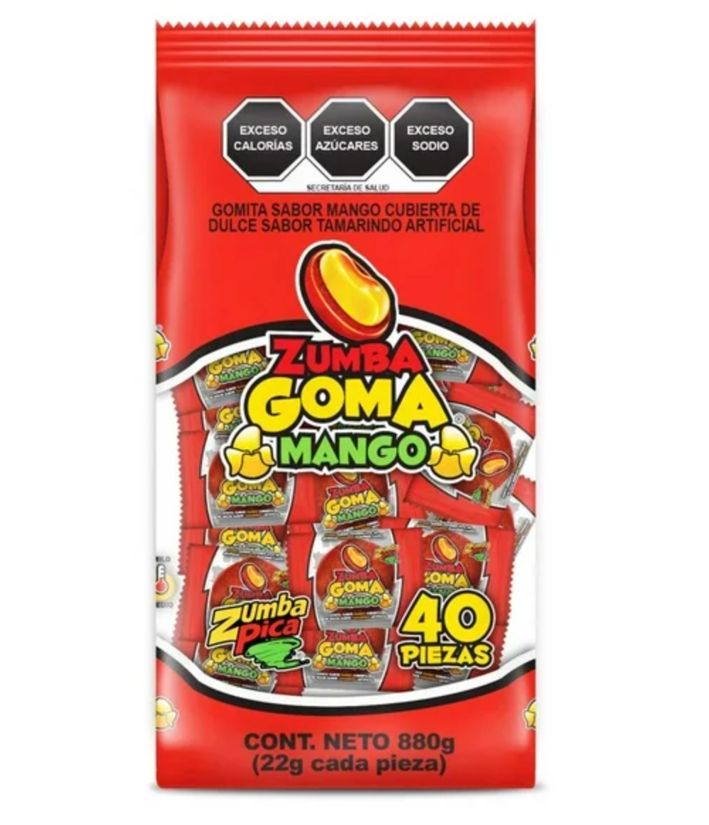 Gomita Zumba Goma Mango 40 pzas - .