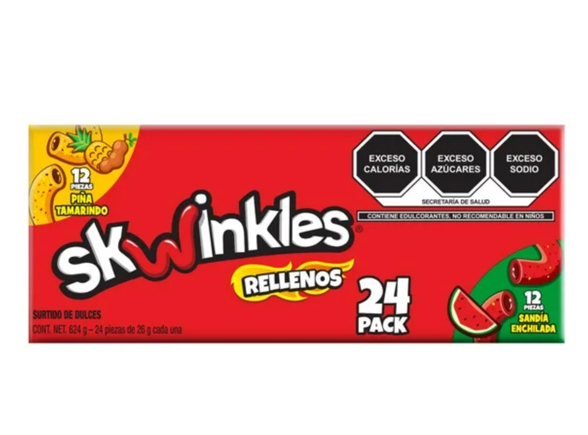 Dulce Enchilado Skwinkles Rellenos 24 piezas - .