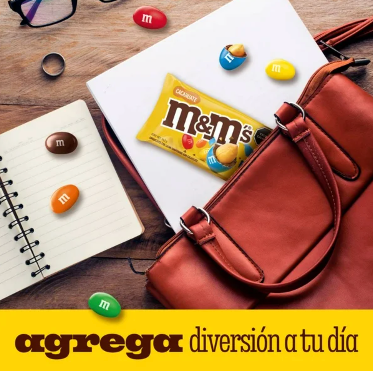 M&Ms Chocolates con leche y Cacahuate 8 piezas de 43.8 g - .