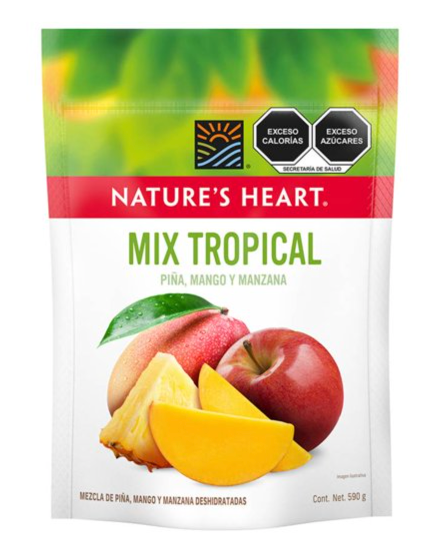 Mezcla de Frutos Secos Nature's Heart Manzana Piña y Mango 590 g -.
