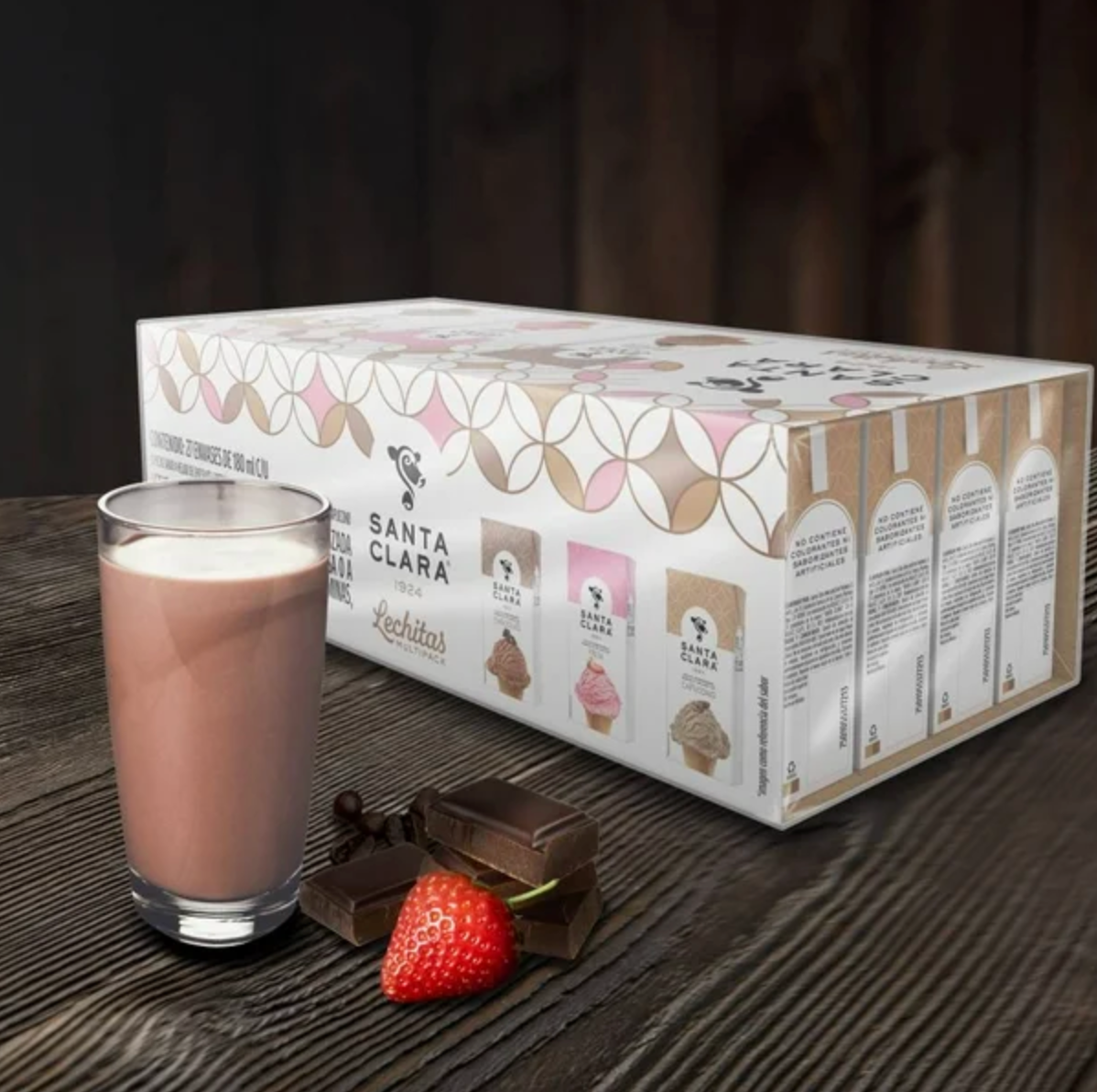 Leche Deslactosada Santa Clara Varios Sabores 27 pzas de 180 ml c/u -.