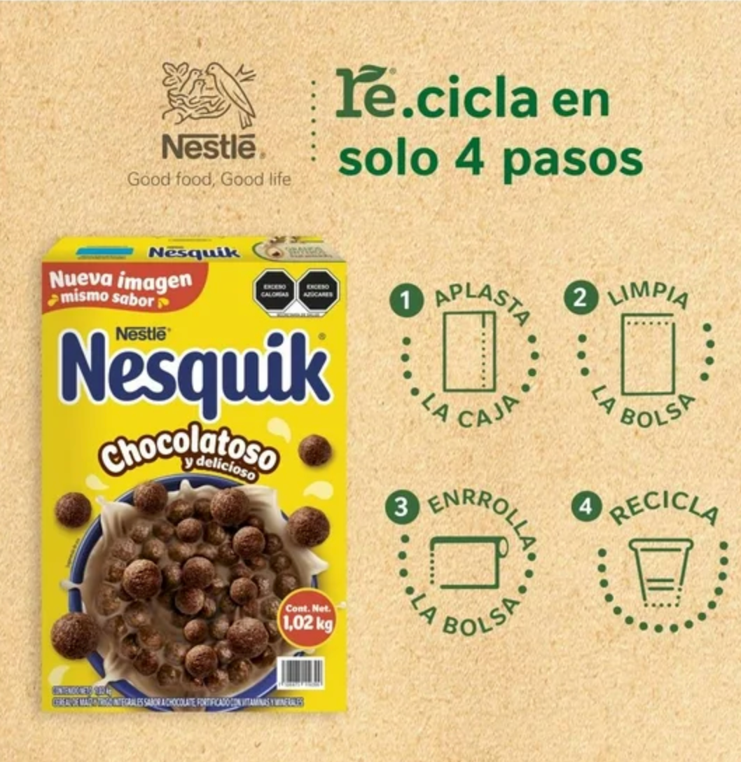 Cereal Nesquik Nestlé Sabor Chocolate 1.02 kg - .