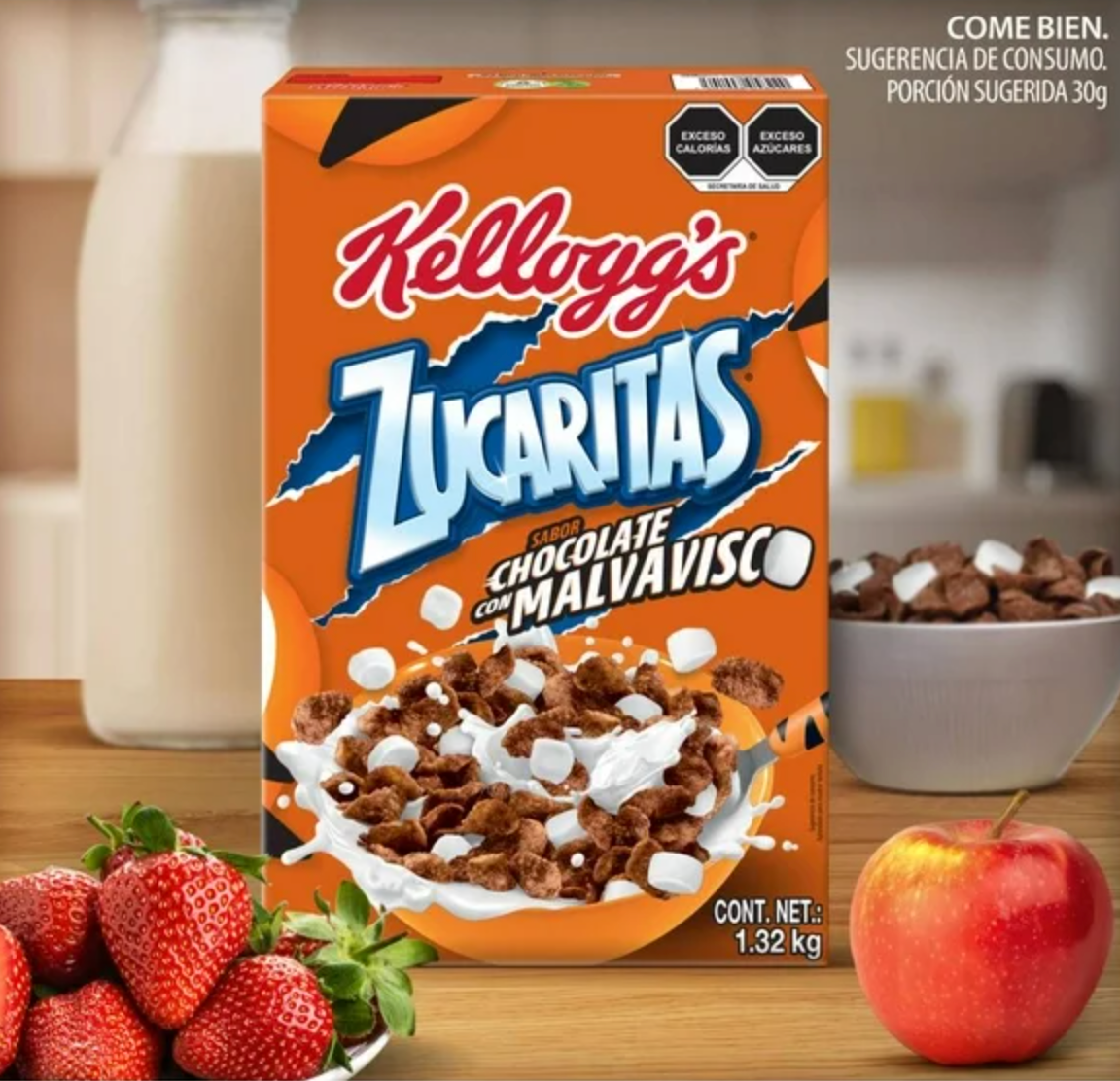 Cereal Kellogg's Zucaritas Sabor Chocolate con Malvaviscos 1320 g - .