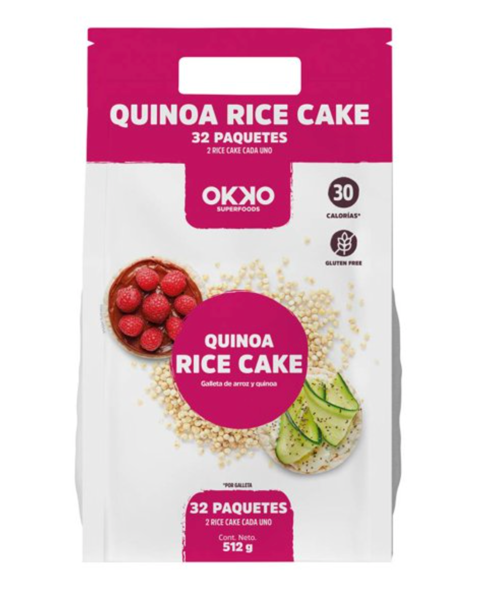 Galletas Okko SuperFoods Rice Cake Arroz y Quinoa 32 pzas - .