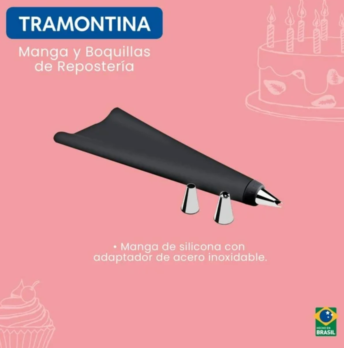 Manga y Duyas de Repostería Tramontina 4 pzas -.